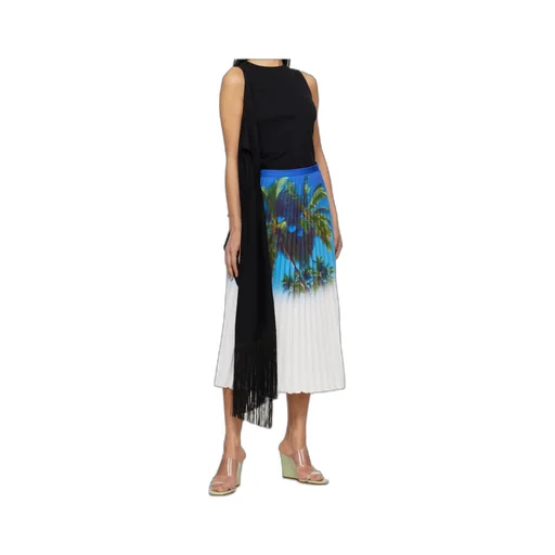 Blue Archive Print Pleated Midi Skirt