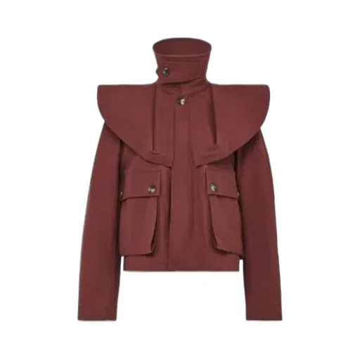 Ruffle-Detailing Jacket
