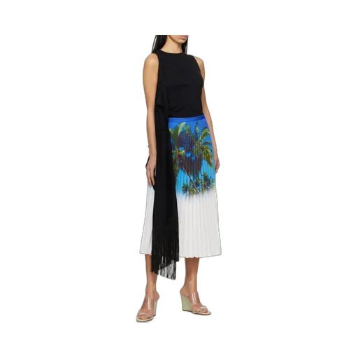 Blue Archive Print Pleated Midi Skirt