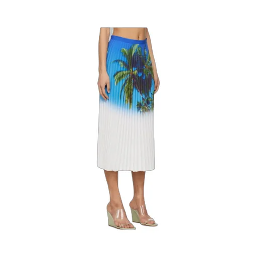 Blue Archive Print Pleated Midi Skirt