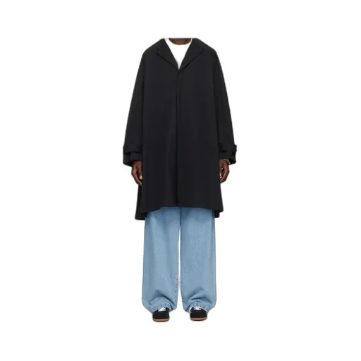 Black Twill Trench Coat