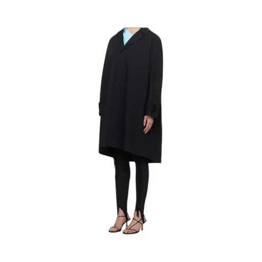 Black Twill Trench Coat