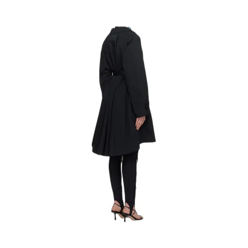 Black Twill Trench Coat