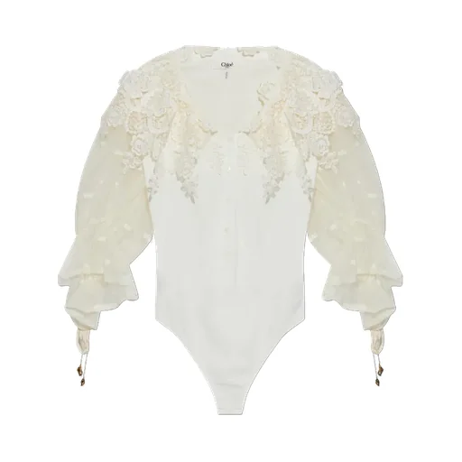 Chloé Puff-Sleeved Bodysuit