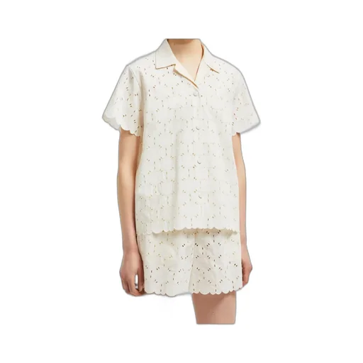Moncler Broderie Anglaise Short Sleeve Shirt