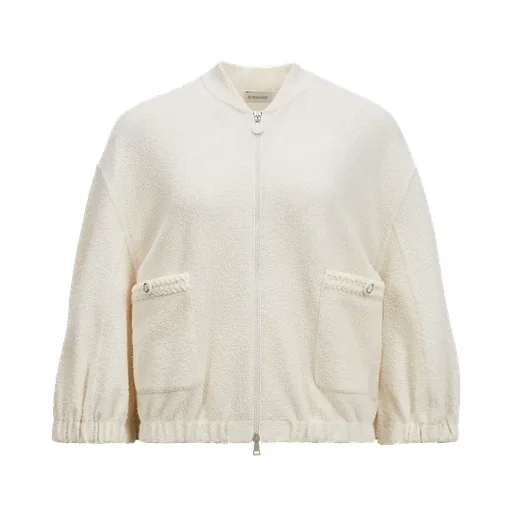 2-In-1 Bouclé Zip-Up Cardigan