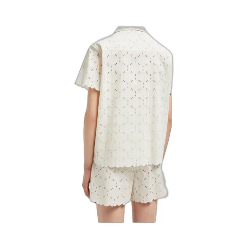 Moncler Broderie Anglaise Short Sleeve Shirt