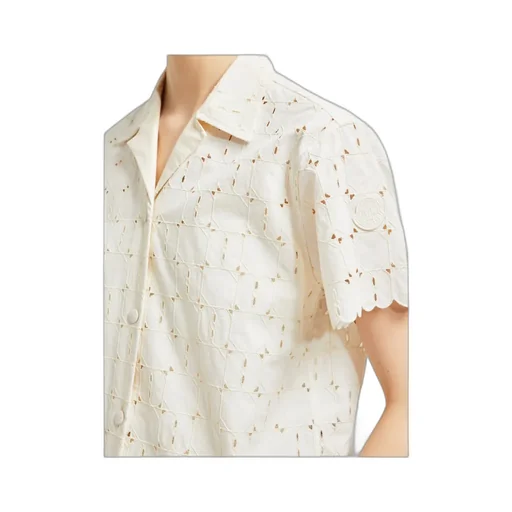 Moncler Broderie Anglaise Short Sleeve Shirt