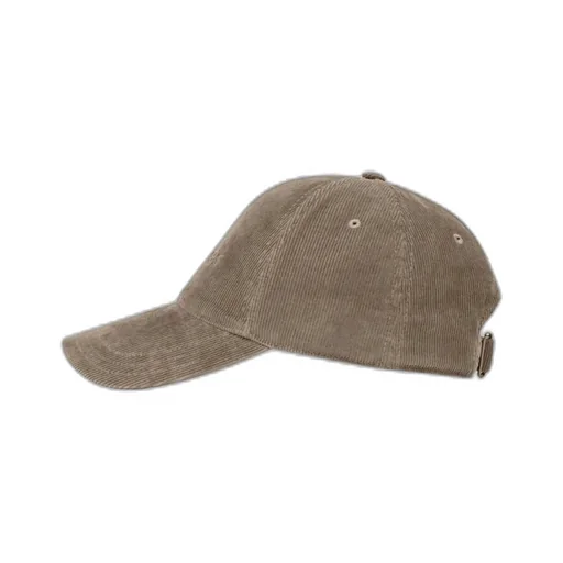 Saint Laurent Logo Embroidered Crduroy Baseball Cap