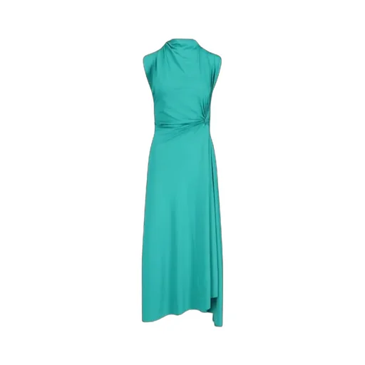 Victoria Beckham Asymmetric Drape Midi Dress