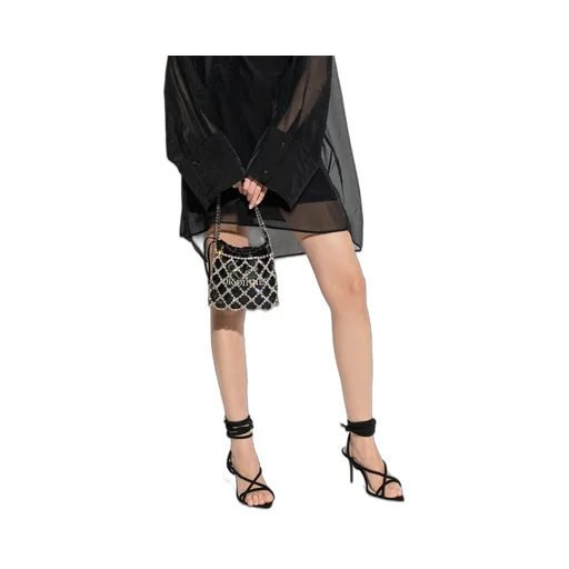 Off-White Embellished Drawstring Tote Bag