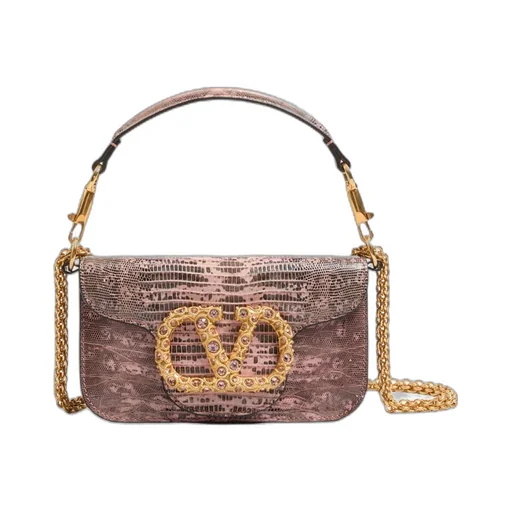 Valentino Locò Foldover Top Small Shoulder Bag