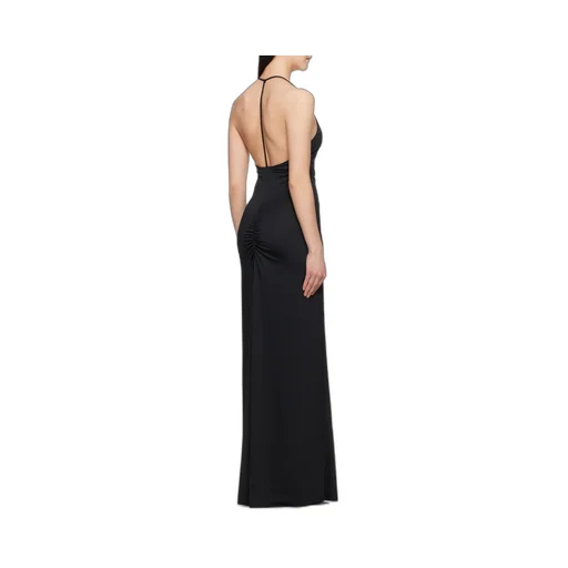 V-Neck Ruched Maxi Dress
