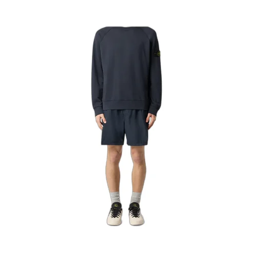 Stone Island Logo Patch Mid-Length Swim Trunks