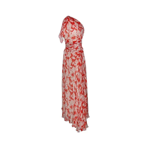 Victoria Beckham One Shoulder Draped Midi Dress