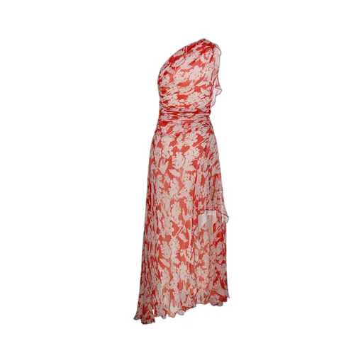 Victoria Beckham One Shoulder Draped Midi Dress