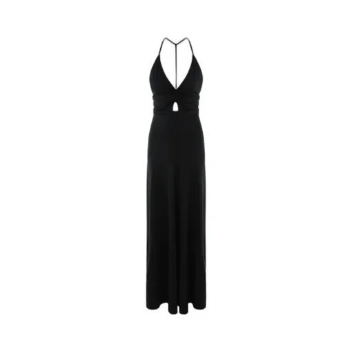 V-Neck Ruched Maxi Dress