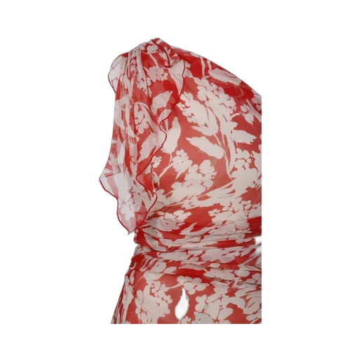 Victoria Beckham One Shoulder Draped Midi Dress