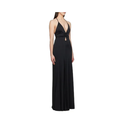 V-Neck Ruched Maxi Dress