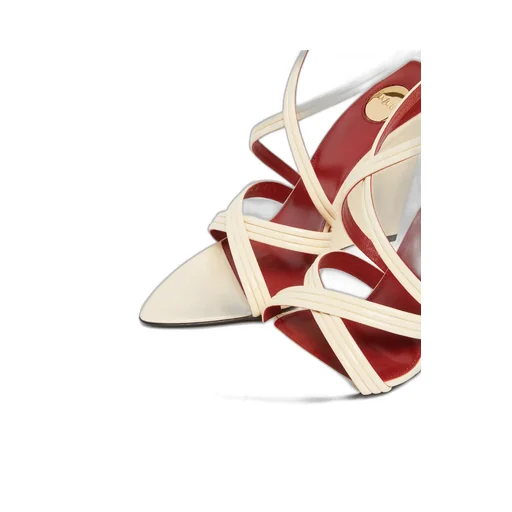 Saint Laurent Open Toe Wedge Sandals