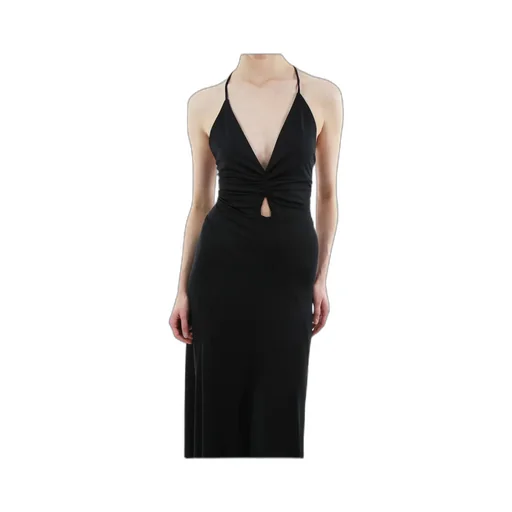 V-Neck Ruched Maxi Dress