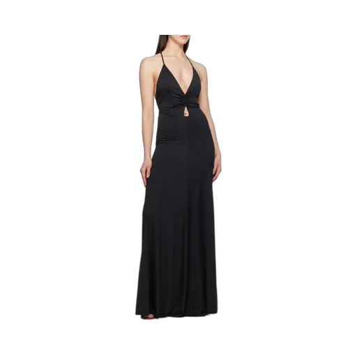V-Neck Ruched Maxi Dress