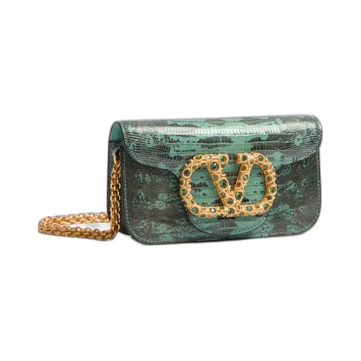Valentino Locò Foldover Top Small Shoulder Bag