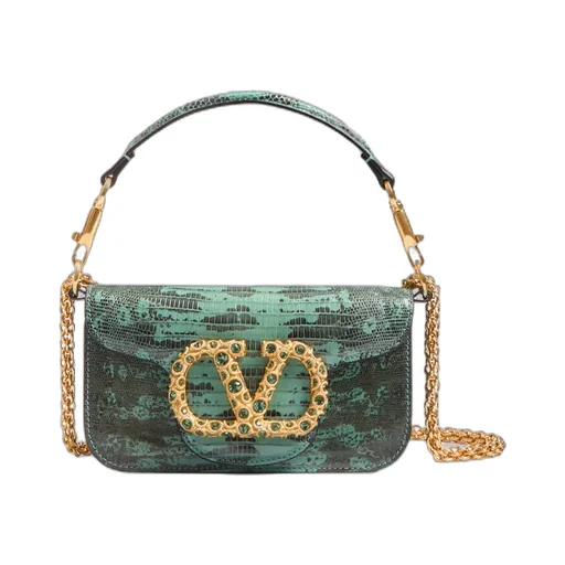 Valentino Locò Foldover Top Small Shoulder Bag