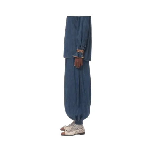 Valentino	Chambray Pleated Jeans