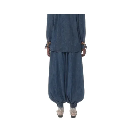 Valentino	Chambray Pleated Jeans