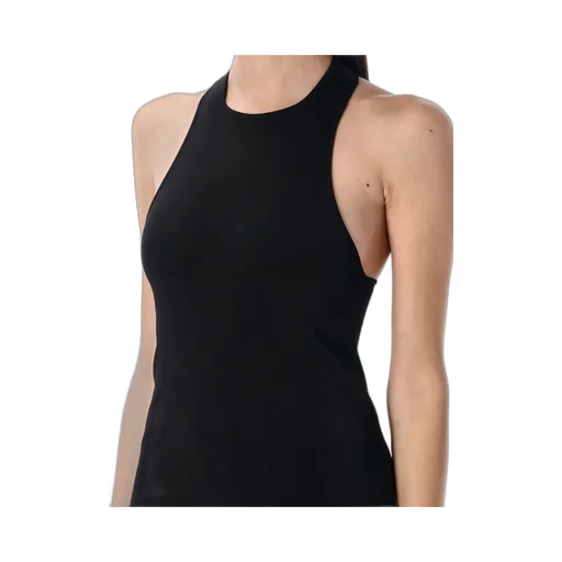 Saint Laurent Crewneck Sleeveless Long Dress