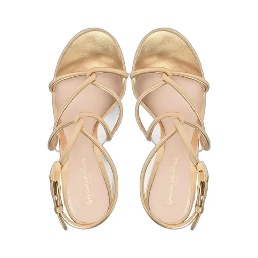 105Mm Strappy Leather Sandals