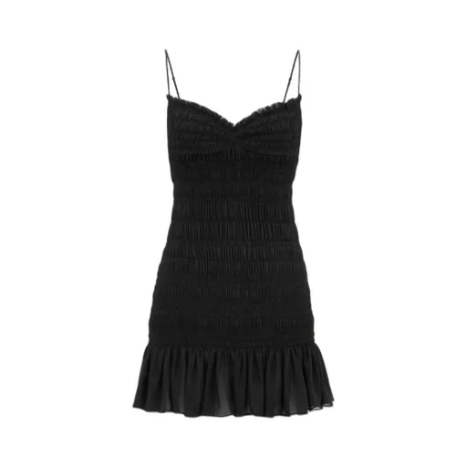Smocked Dress In Silk Muslin Crepe