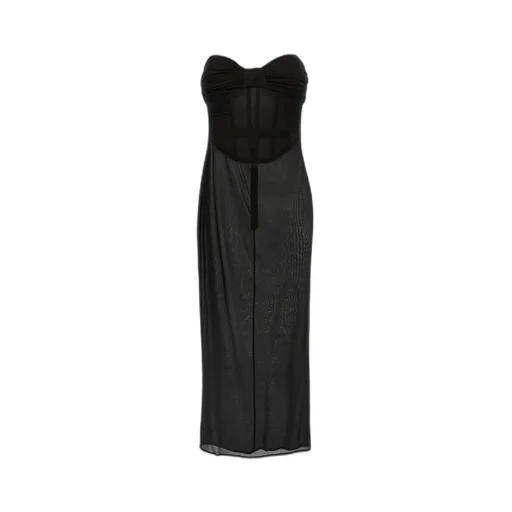 Magda Butrym Strapless Bustier Midi Dress