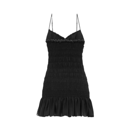 Smocked Dress In Silk Muslin Crepe