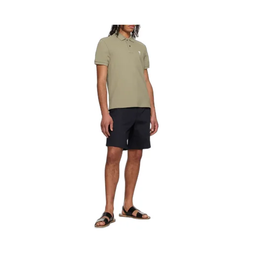 Ami Paris Ami De Coeur Logo Embroidered Polo Shirt
