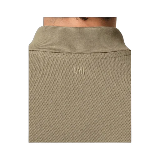 Ami Paris Ami De Coeur Logo Embroidered Polo Shirt