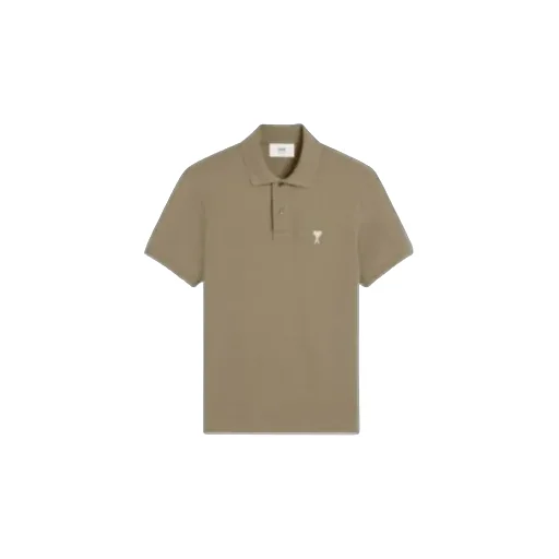 Ami Paris Ami De Coeur Logo Embroidered Polo Shirt