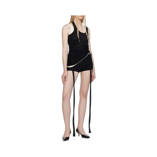 Black Tank Top The Draped Double