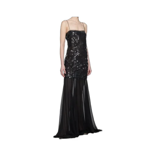 Black Salia Sequin Maxi Dress