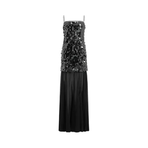 Black Salia Sequin Maxi Dress