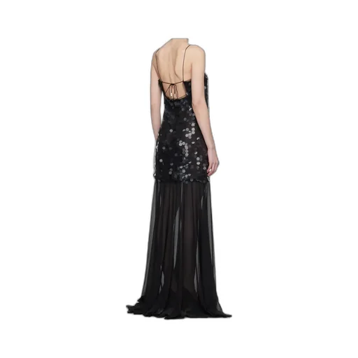 Black Salia Sequin Maxi Dress
