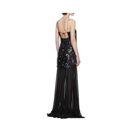 Black Salia Sequin Maxi Dress