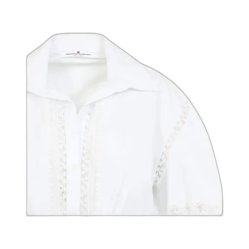 Ermanno Scervino Lace-Applique Long-Sleeved Blouse