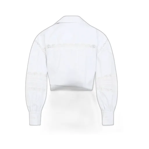 Ermanno Scervino Lace-Applique Long-Sleeved Blouse