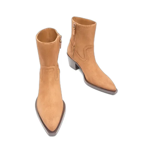 Thick Heeled Short Boots