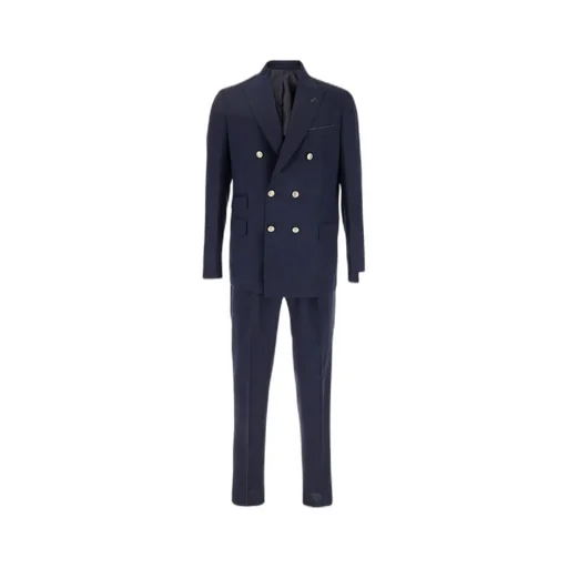 Eleventy Jewel Button Double-Breasted Suits