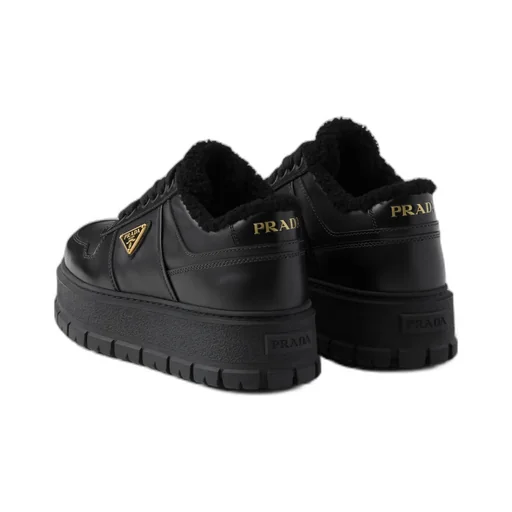 Prada Logo Plaque Lace-Up Sneakers
