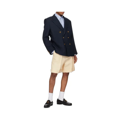 Valentino Pleat Detailed Textured Shorts