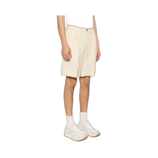 Valentino Pleat Detailed Textured Shorts